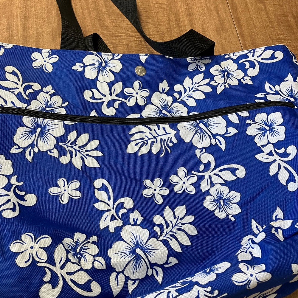 reversible Tropical Print Tote Bag